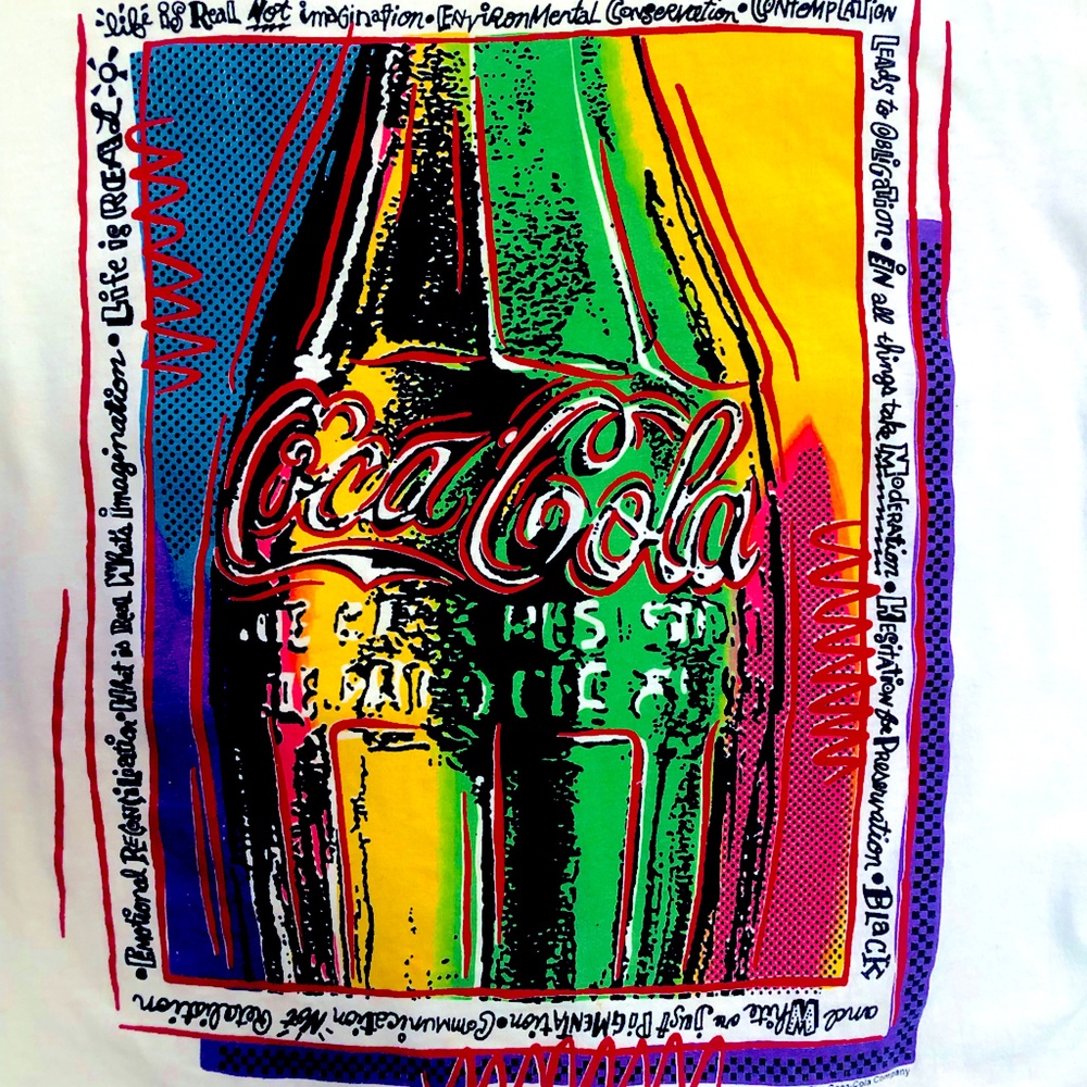 Vintage 90’s (1994) Coca-Cola Graphic Tee—“What is real, what’s imagination” XL